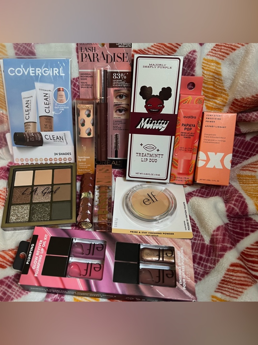 HUGE makeup lot- New! ELF / EXA / MINTTY / L’Oreal / the Crème shop / MILANI +
